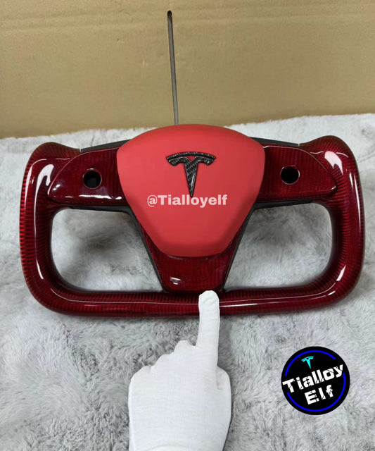 3rd Generation 3/Y Custom Red Charcoal Fiber Yoke Tialloyelf