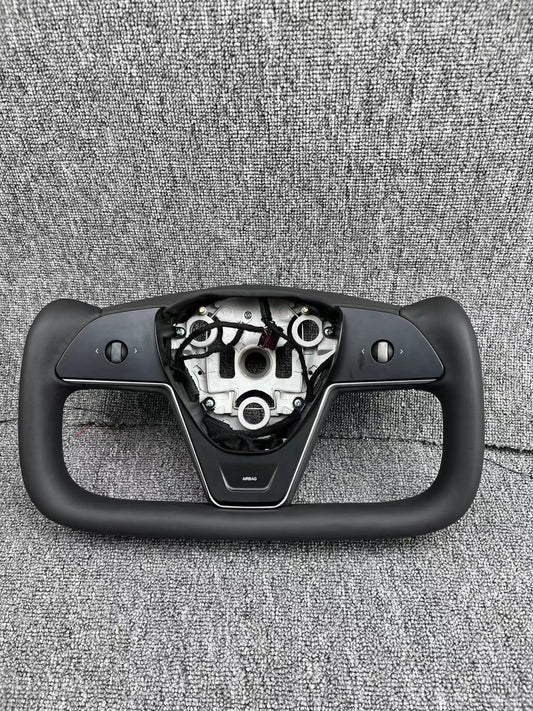 Model 3/Y Yoke Steering Wheel ( Premium Black ) Tialloyelf