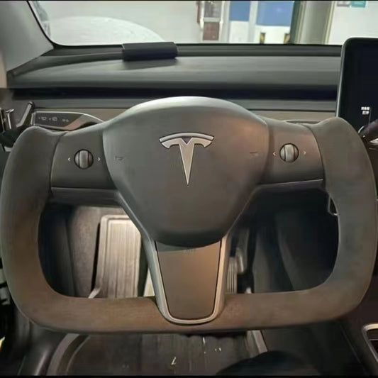 Model 3/Y Yoke Steering Wheel ( Black2 ) Tialloyelf