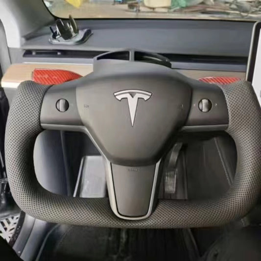 Model 3/Y Yoke Steering Wheel ( non-slip black ) Tialloyelf