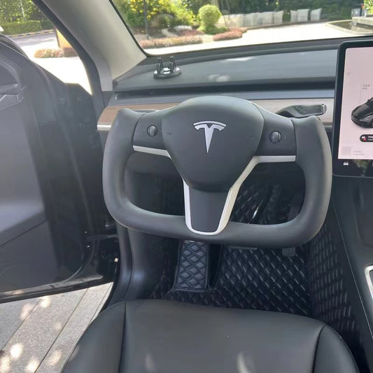 Model 3/Y Yoke Steering Wheel ( inner white ) Tialloyelf