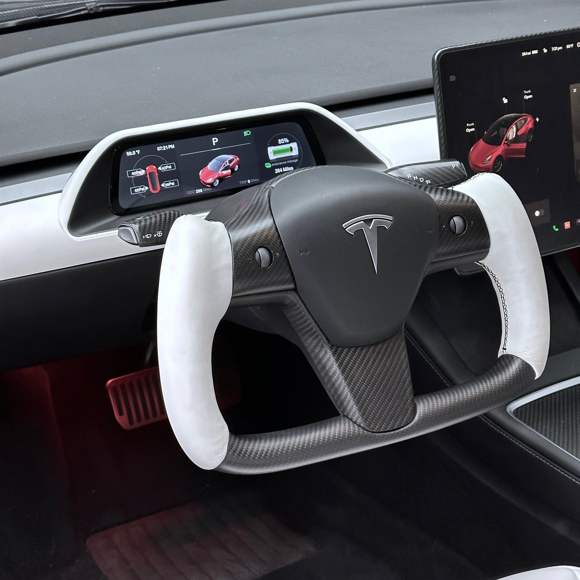 Tesla Model 3 & Y Dashboard Cluster Display with Door Panel Extensions (Smart Instrument Cluster) - Variety* Sam