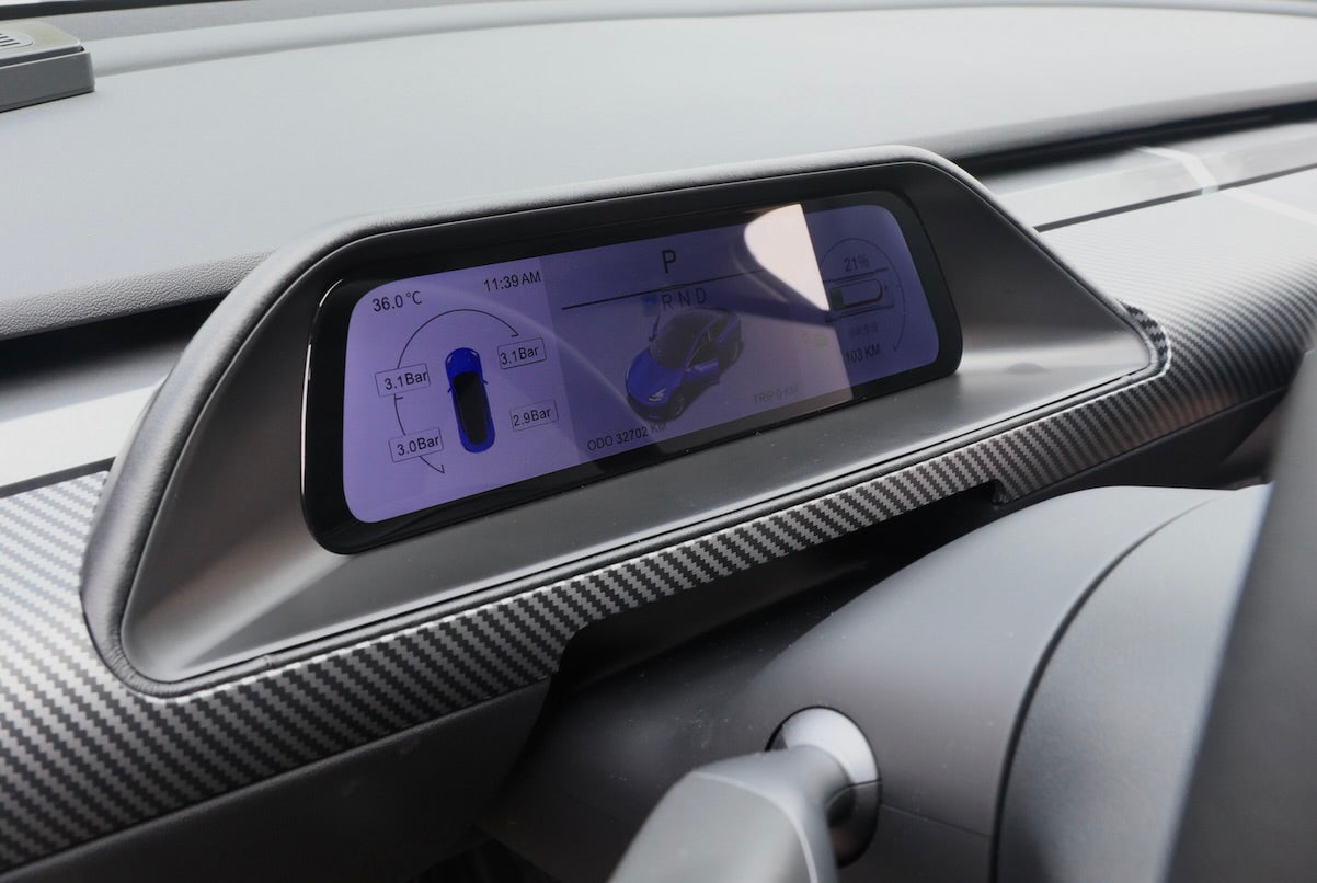 Tesla Model 3 & Y Dashboard Cluster Display with Door Panel Extensions (Smart Instrument Cluster) - Variety* Sam