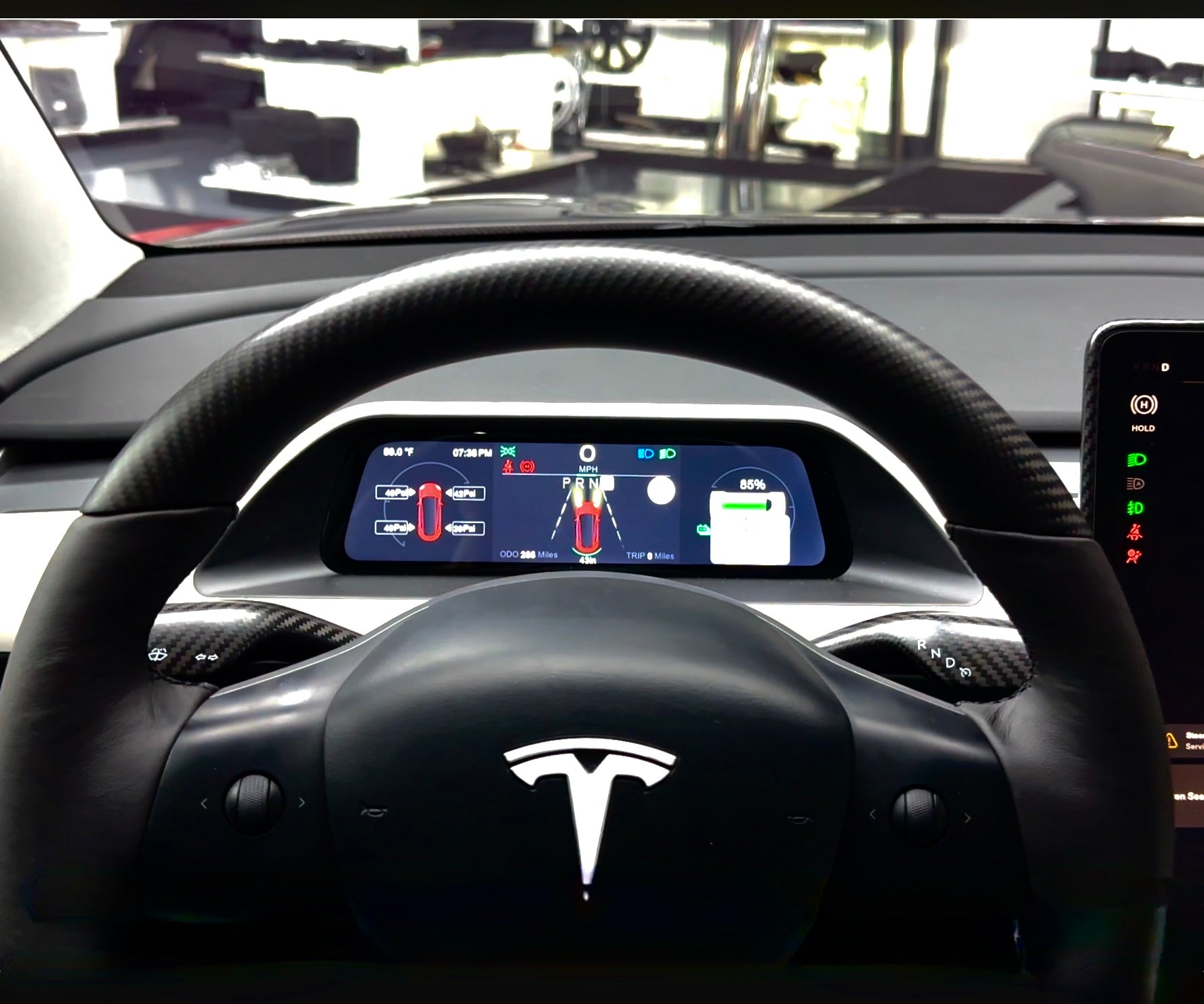 Tesla Model 3 & Y Dashboard Cluster Display with Door Panel Extensions (Smart Instrument Cluster) - Variety* Sam