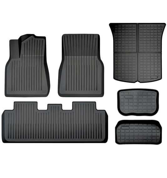 2020-2024 Tesla Model Y Floor Mats Full Set (5 Seater) Accessories Tialloyelf