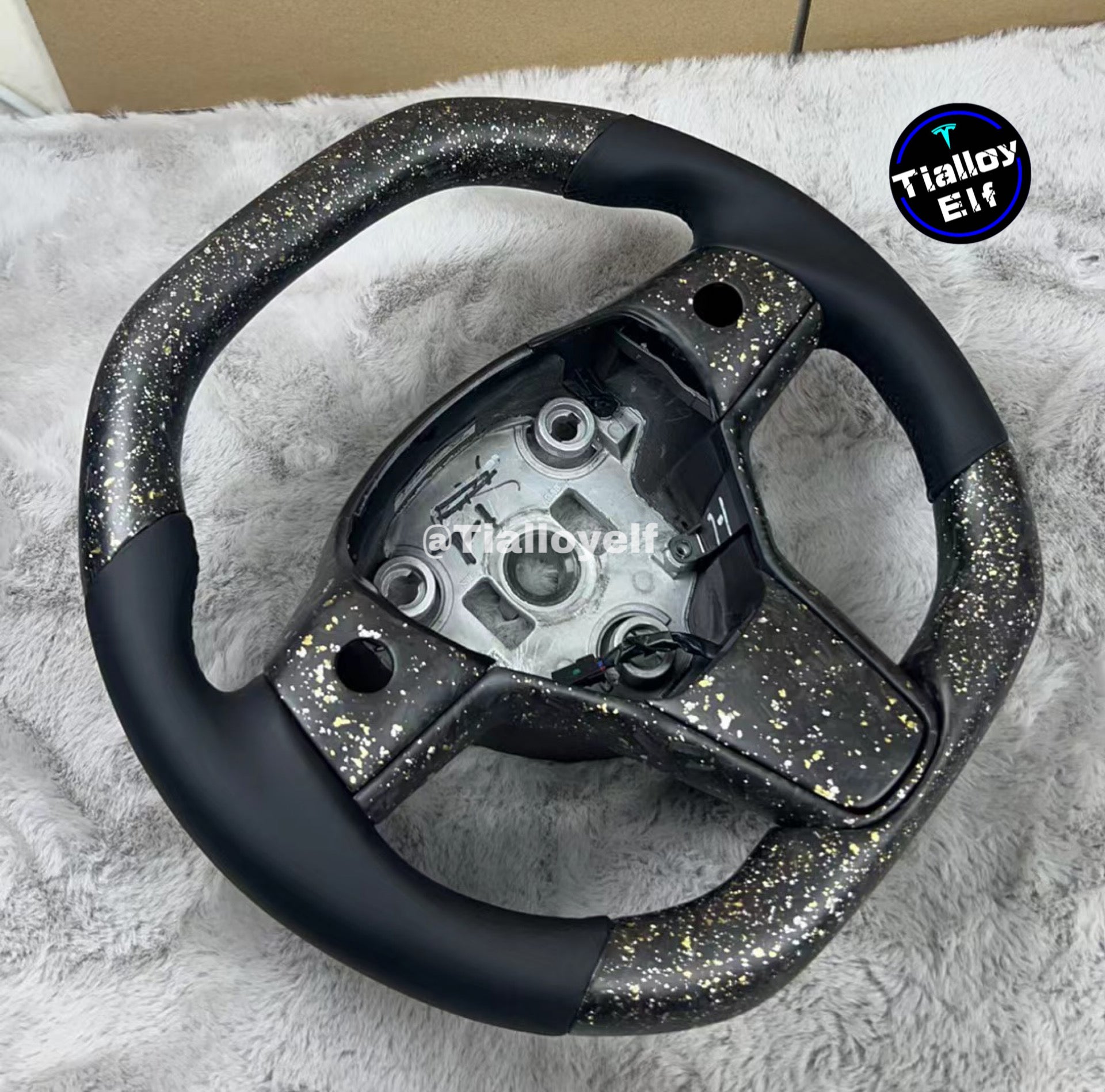 3/Y gold and silver forged steering wheel Tialloyelf