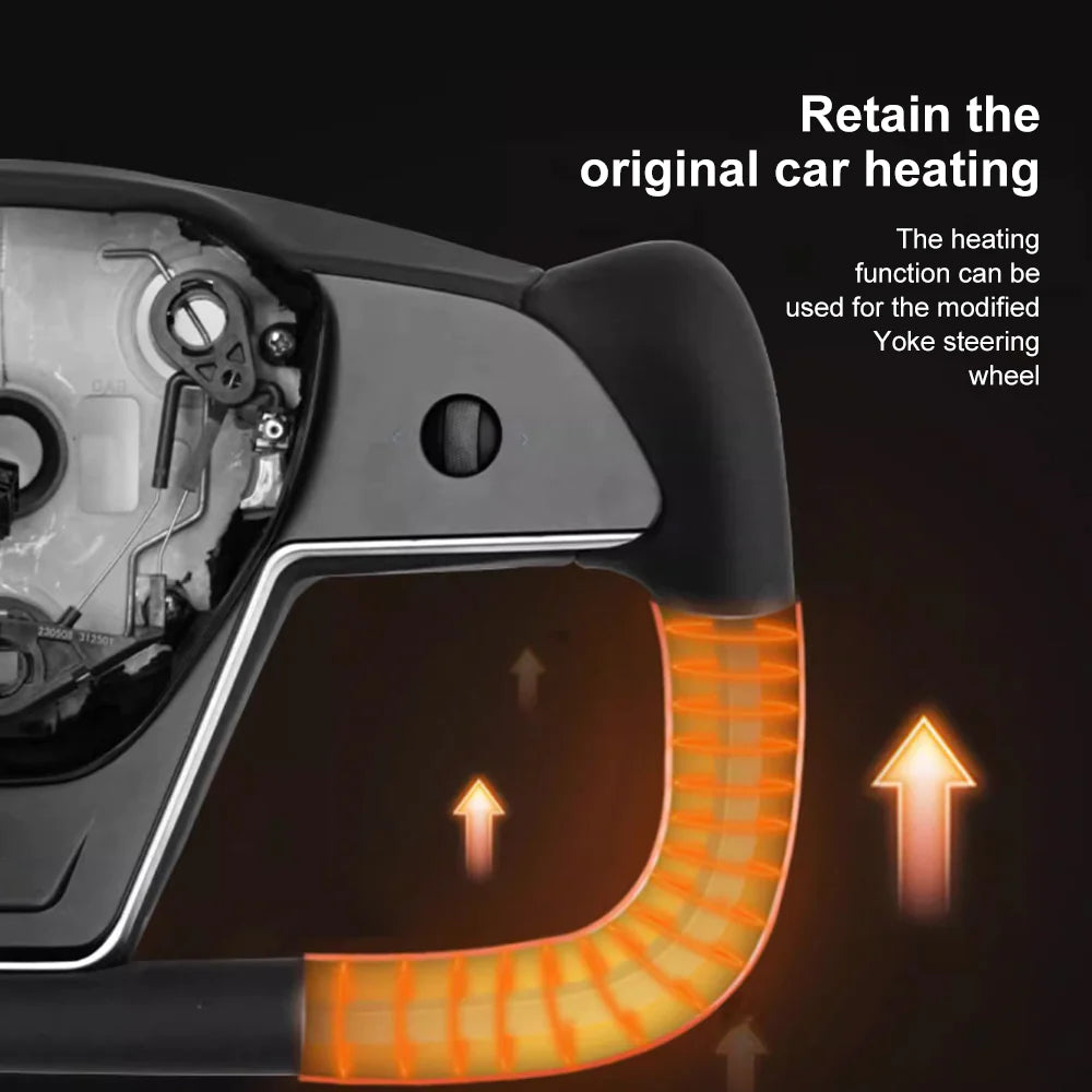 Model 3/Y Yoke Steering Wheel ( Black2 ) Tialloyelf