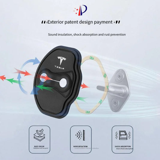 Tesla Door Lock Rubber Cover - Anti-Collision Shock-Absorbing Protector
