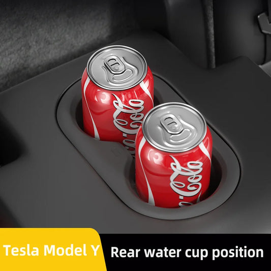 Silicone Cup Holder for Tesla Model Y Juniper 2025 | Rear Seat Interior Accessories