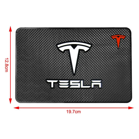 PVC Anti-Slip Sticky Pad Car Dashboard Mat for Tesla Model 3/Y/S/X Roadster, Interior Accessories