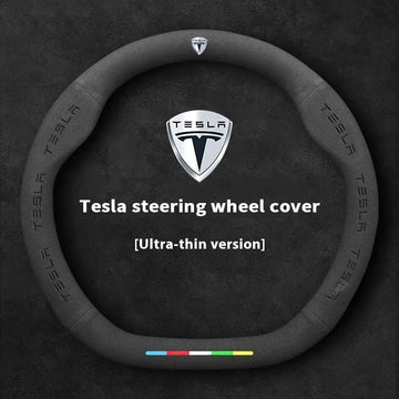 Suede Anti-Slip Breathable Steering Wheel Cover for Tesla Model 3 Y S X Roadster | Auto Interior Accessories
