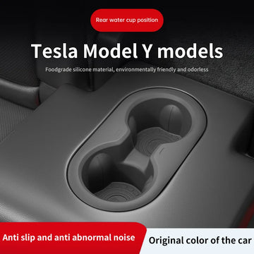 Silicone Cup Holder for Tesla Model Y Juniper 2025 | Rear Seat Interior Accessories
