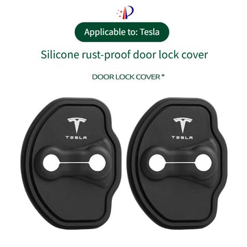 Tesla Door Lock Rubber Cover - Anti-Collision Shock-Absorbing Protector