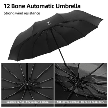 Windproof Automatic Folding Umbrella - Tesla Model 3/S/X/Y/Roadster Accessories