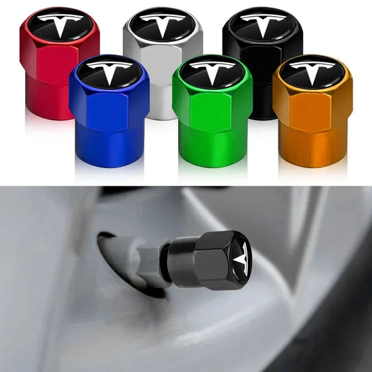 4-Pack Valve Caps for Tesla Model 3/Y/S/X/Roadster & WYE K80